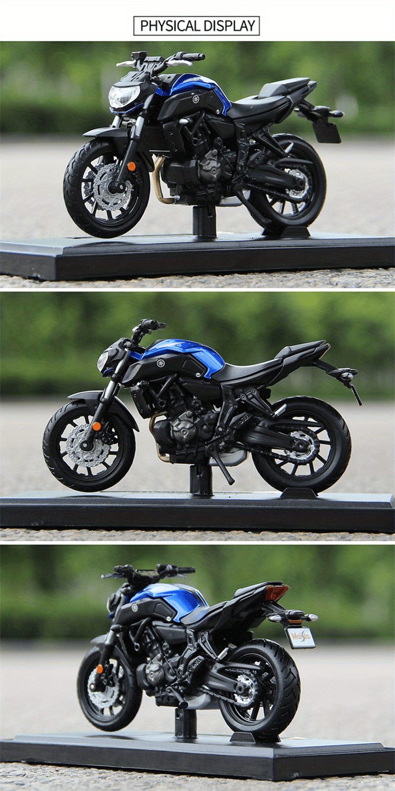 Maisto 1:18 2018 Yamaha MT07 Static Die Cast Vehicles Collectible Hobbies  Motorcycle Model Toys