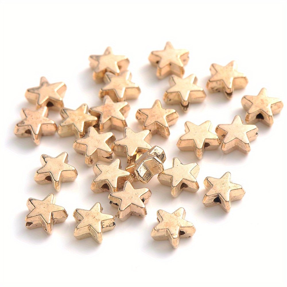 Golden Color Plated Loose Spacer Beads Ccb Star Heart Bead - Temu Bulgaria