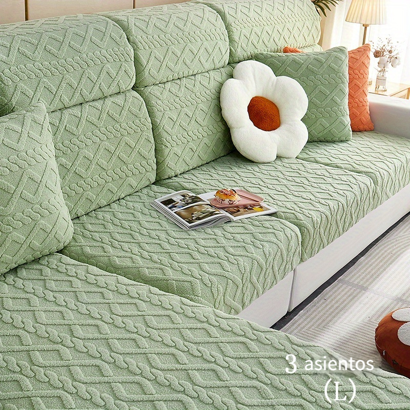 Funda de sofá repelente al agua de Color sólido nórdico, cubierta