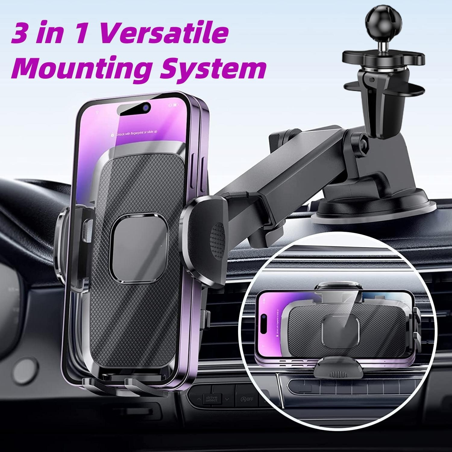 Car Phones Holder, [thick Cases & Big Phones Friendly] Universal Car Phone Holder Mount
