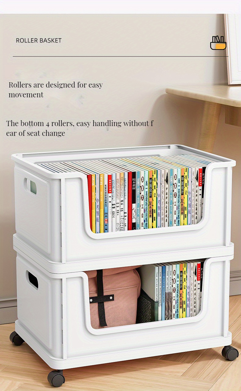 Foldable Book Storage Bookes Sorting Box Home Plastic Storage