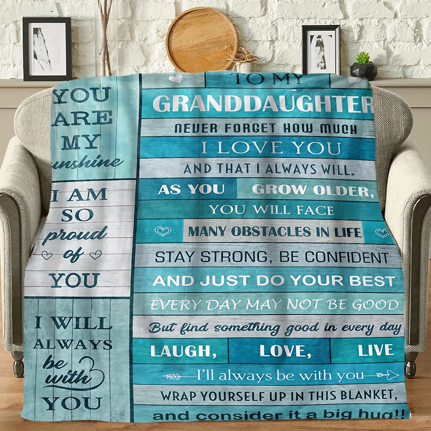 TEMU 1pc And Blanket For Granddaughter - For , , Or Christmas