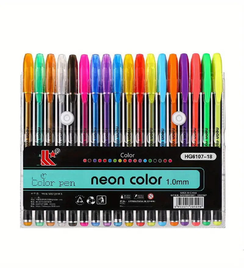 12/24/36/ Color Gel Pen Set Glitter Gel Pen Adult Color Book - Temu