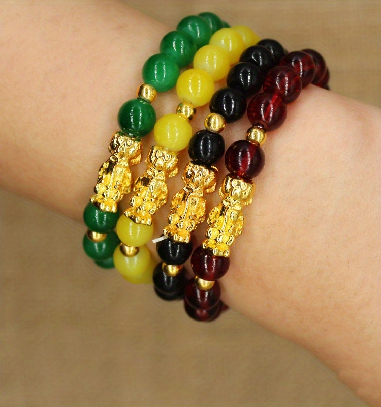 imitation agate bracelet pixiu bead bracelet bangle gifts details 1