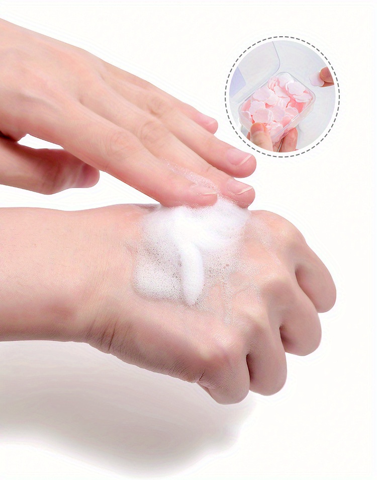2 Box (200 Tablets) c Summer Disposable Soap tablets Outdoor travel portable hand washing soap