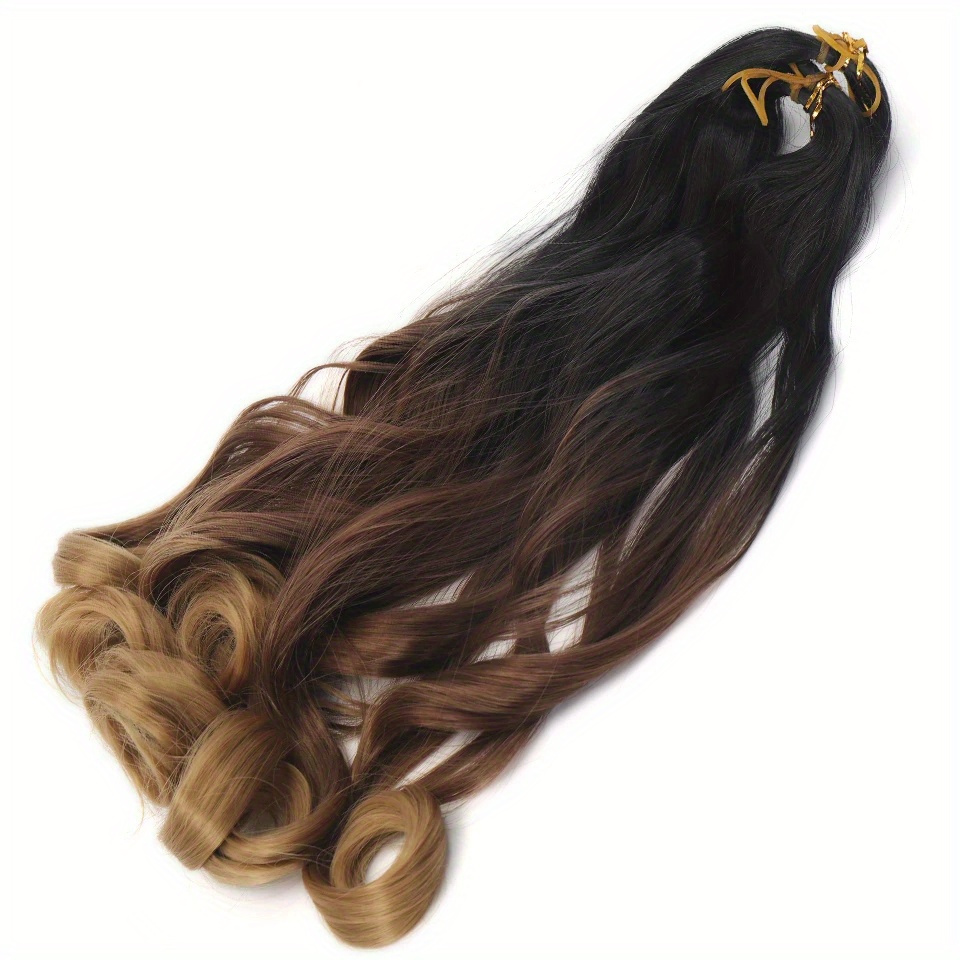 Ombre Braiding Hair Extensions Synthetic Loose Wave Curls for Women