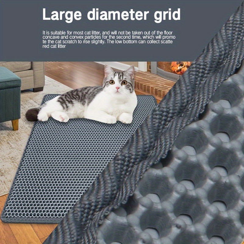 Professional Cat Litter Mat, Honeycomb Double Layer - Waterproof