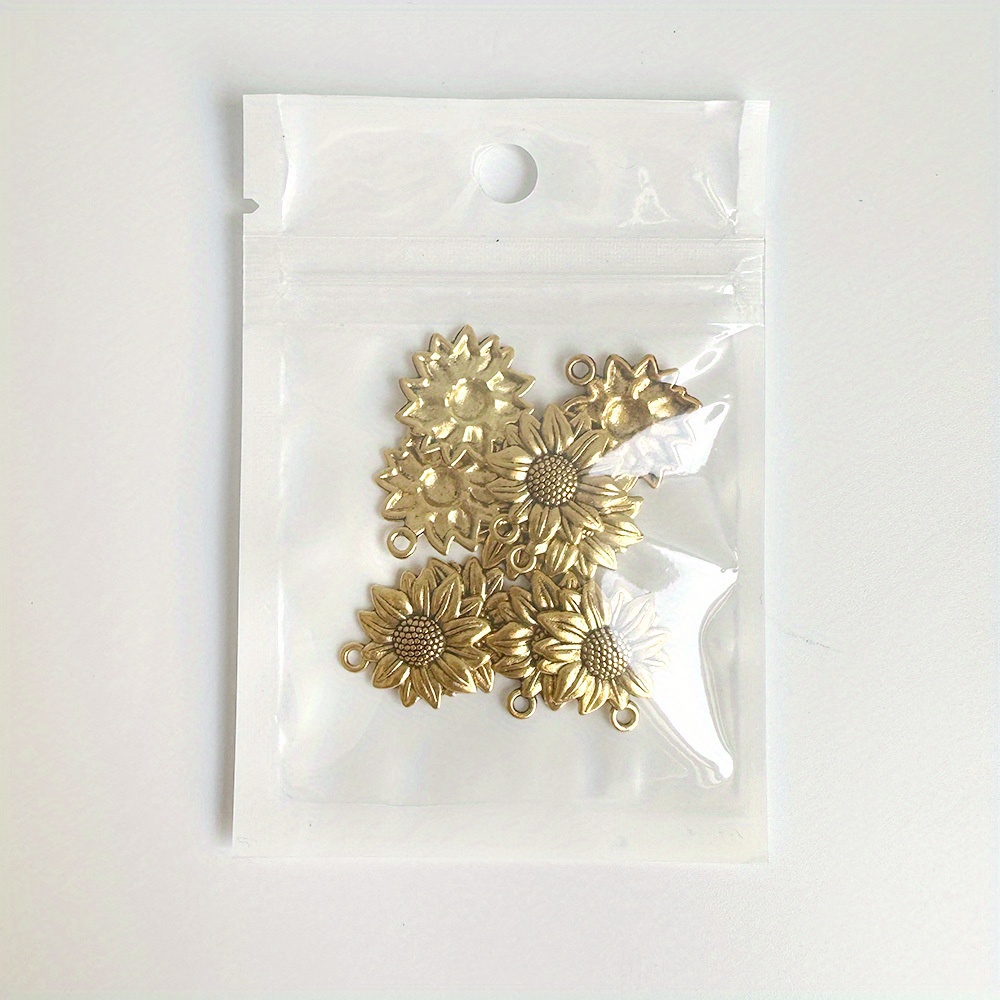 10pcs 20*22mm2 Color Metal Alloy 3d Simulation Sunflower Charms Fit Jewelry Plant Pendant Diy Necklace Bracelet Making