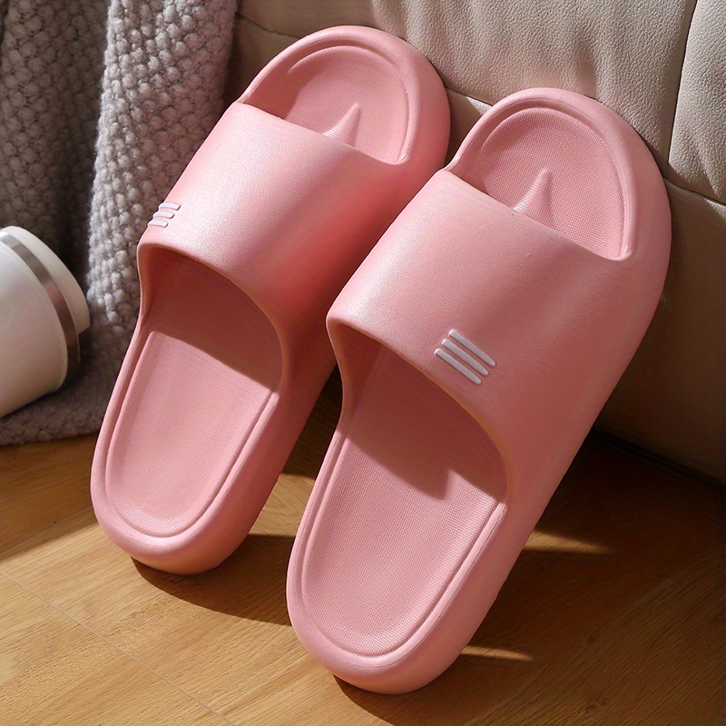 Minimalist Indoor Pillow Slides, Super Soft Soldi Color Non Slip Eva Shoes,  Women's Home Bath Slides - Temu Japan