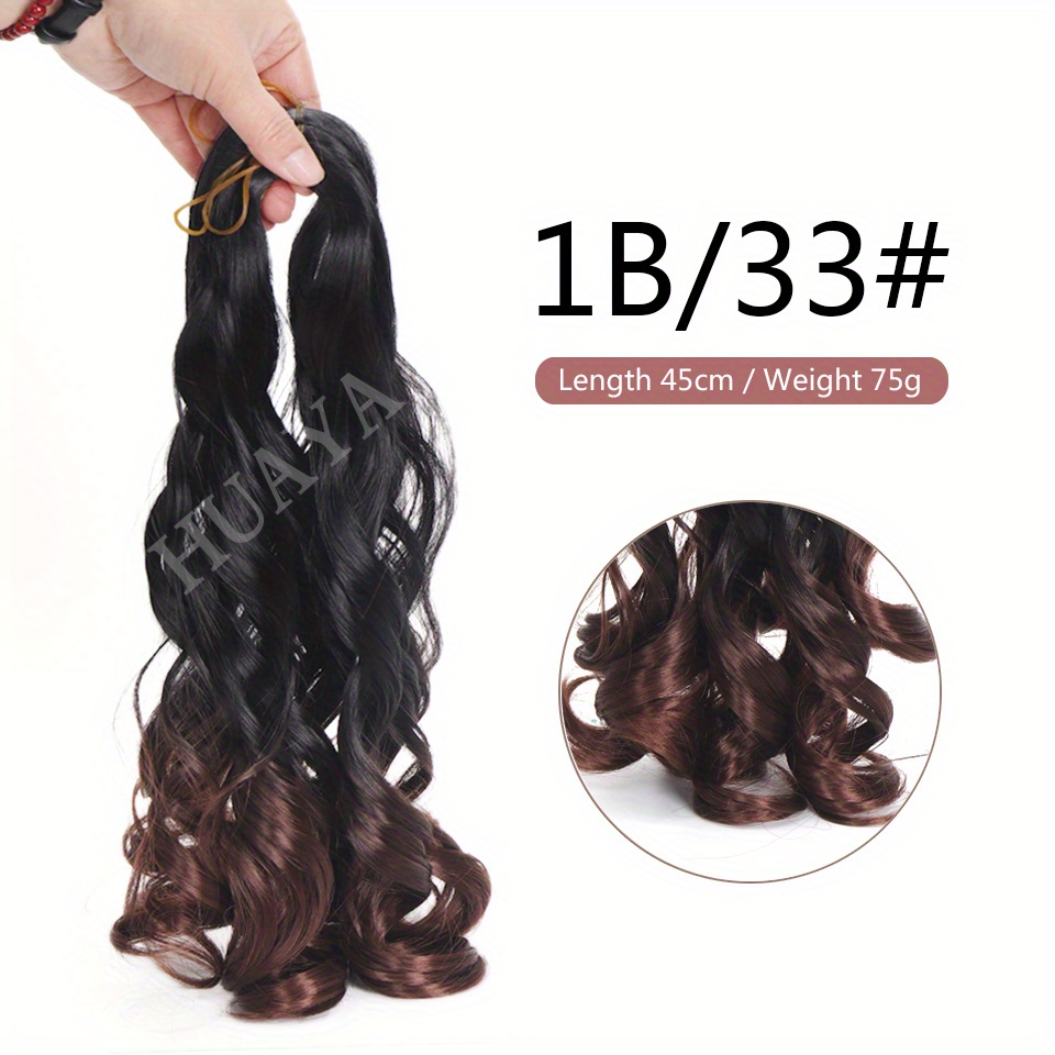 Ombre Braiding Hair Extensions Synthetic Loose Wave Curls for Women