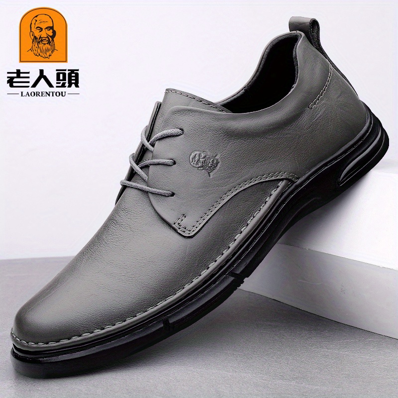 Mens Solid Color Smart Casual Dress Shoes Unisex Outdoor Lace Soft Sole  Anti Skid Oxford Shoes | Shop Limited-time Deals | Temu