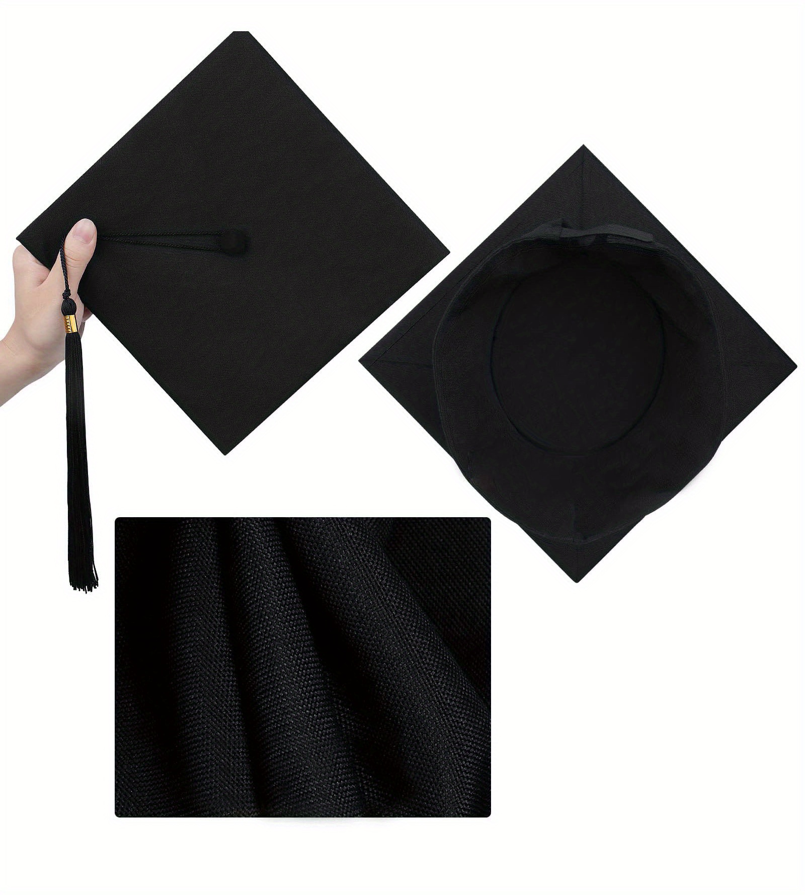 Cappello da laurea per studenti, laurea, laurea, laurea, regolabile, con  nappa, per scuola superiore, universitaria, laurea, feste, forniture