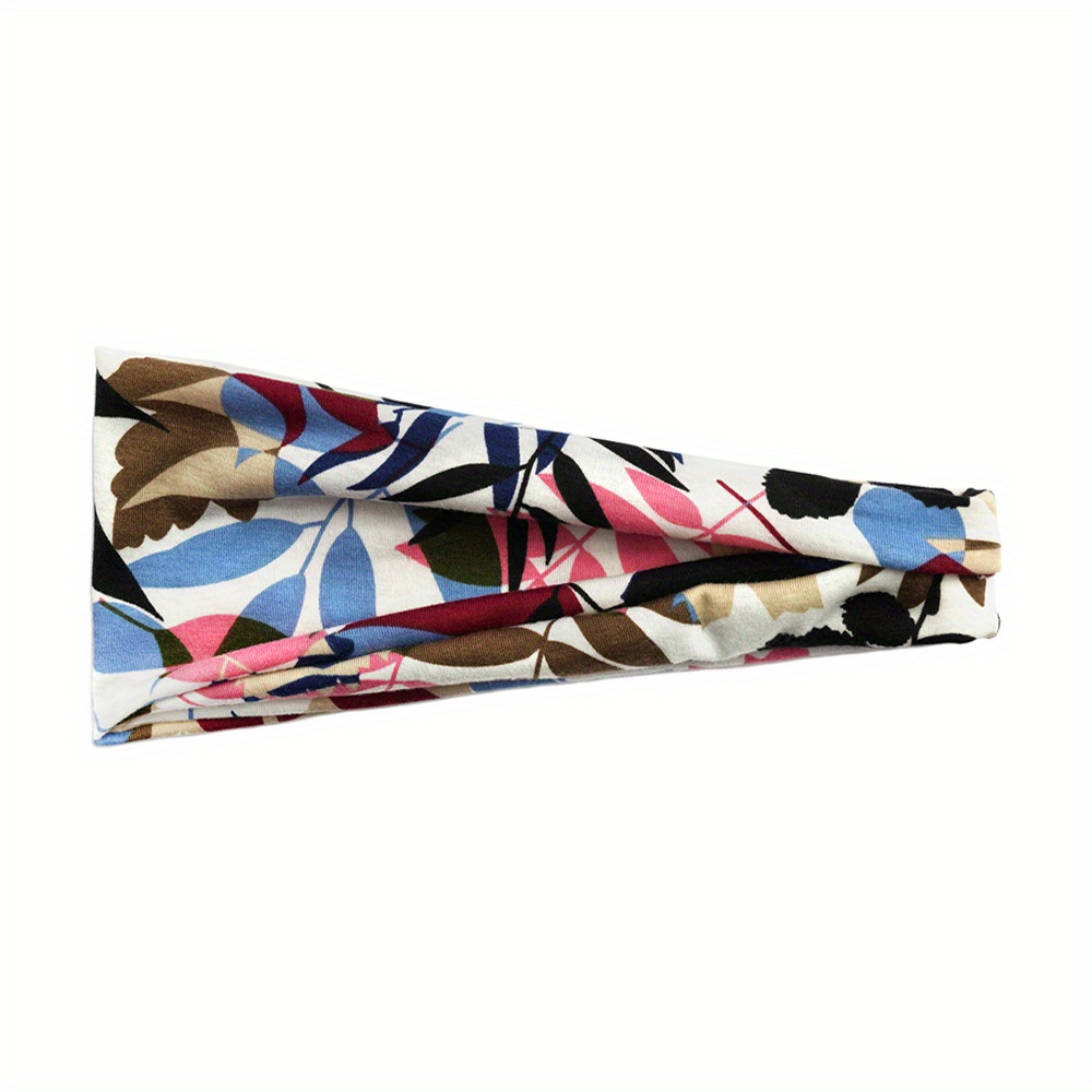Sports Fold Headband Ladies Floral Print Hair Accessory