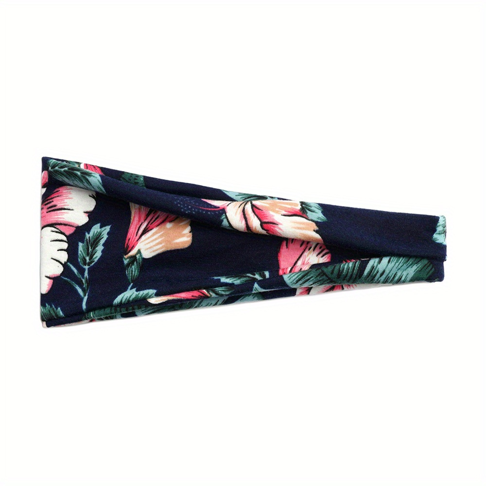 Sports Fold Headband Ladies Floral Print Hair Accessory