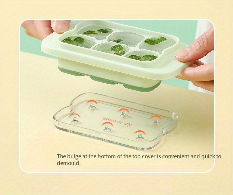 New Creative Top Cover Press Ice Grid Ice Block Mold Mini - Temu