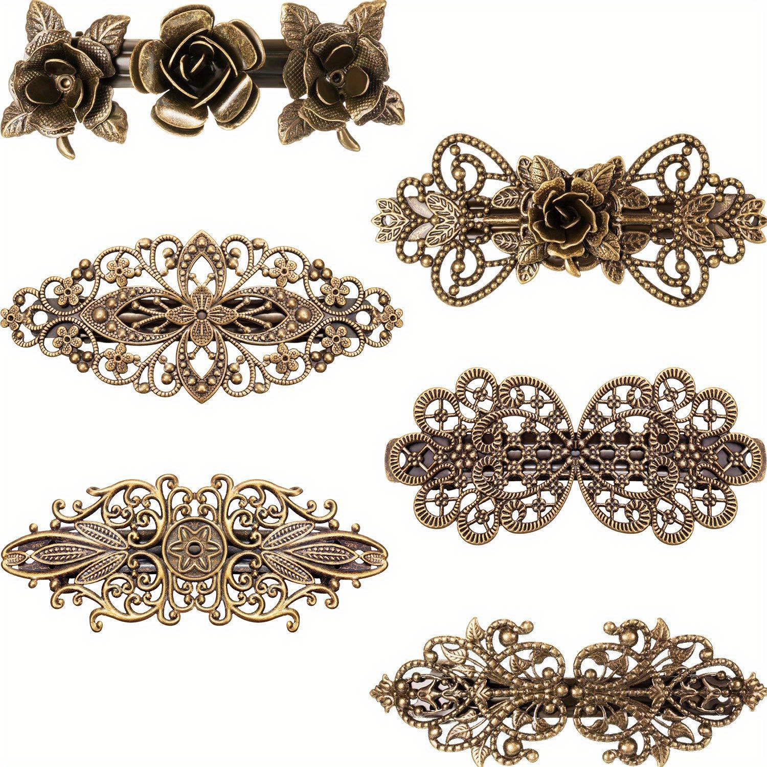 Vintage Hair Clips, Alloy Ancient Style Hair Accessories French