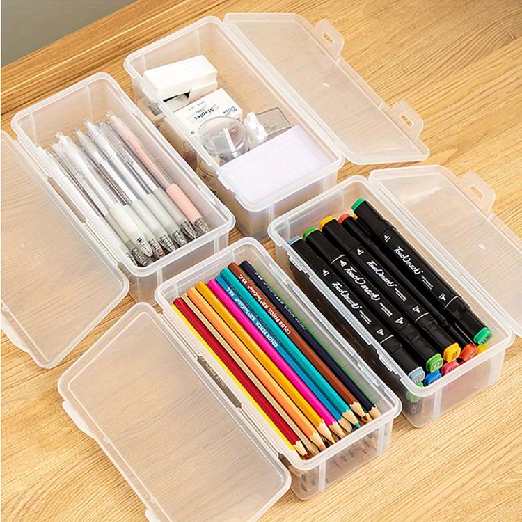 Lightweight Translucent Pencil Case: Big Capacity Frosted - Temu