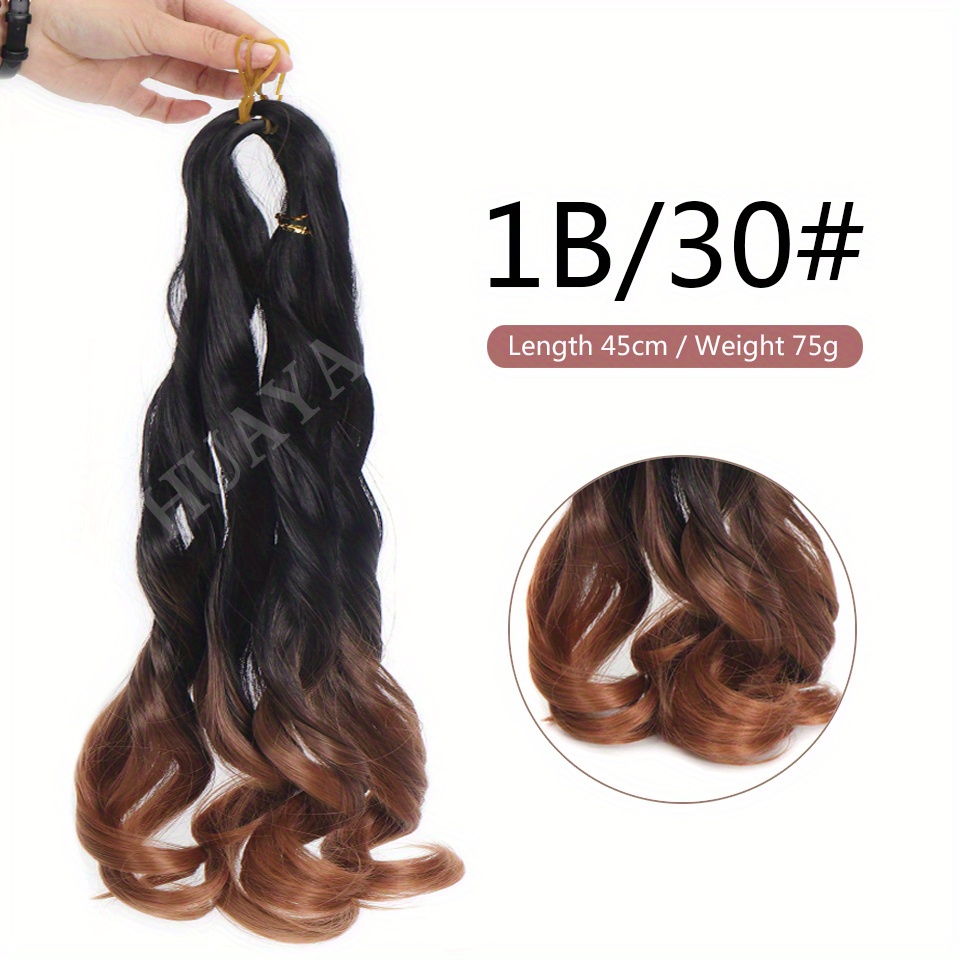 Ombre Braiding Hair Extensions Synthetic Loose Wave Curls for Women