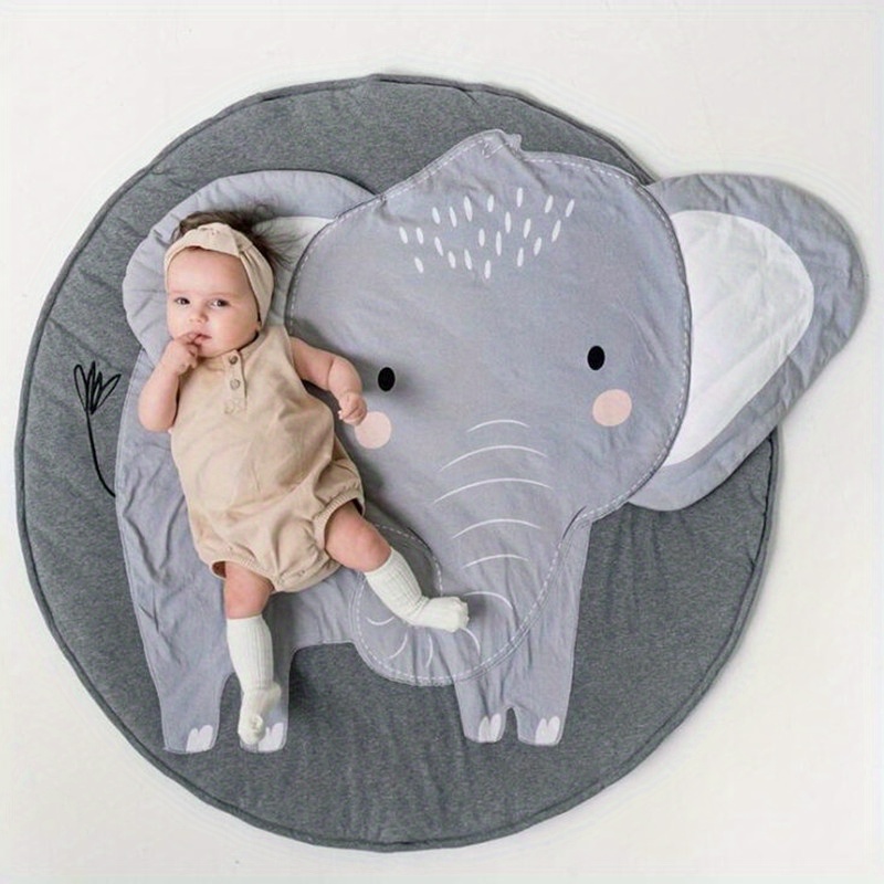 three dimensional animal round crawling mat baby crawling mat cotton thickened baby play mat childrens room decoration game house props removable liner with zipper vacuum packaging details 0