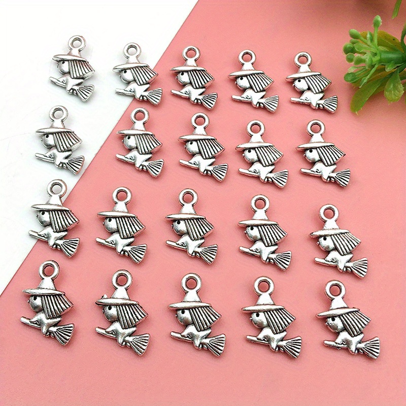 Lot Zinc Alloy Charms Antique Silver Color Witch Shape Charms Pendants For  Diy Necklace Bracelets Jewelry Making Findings - Temu Spain