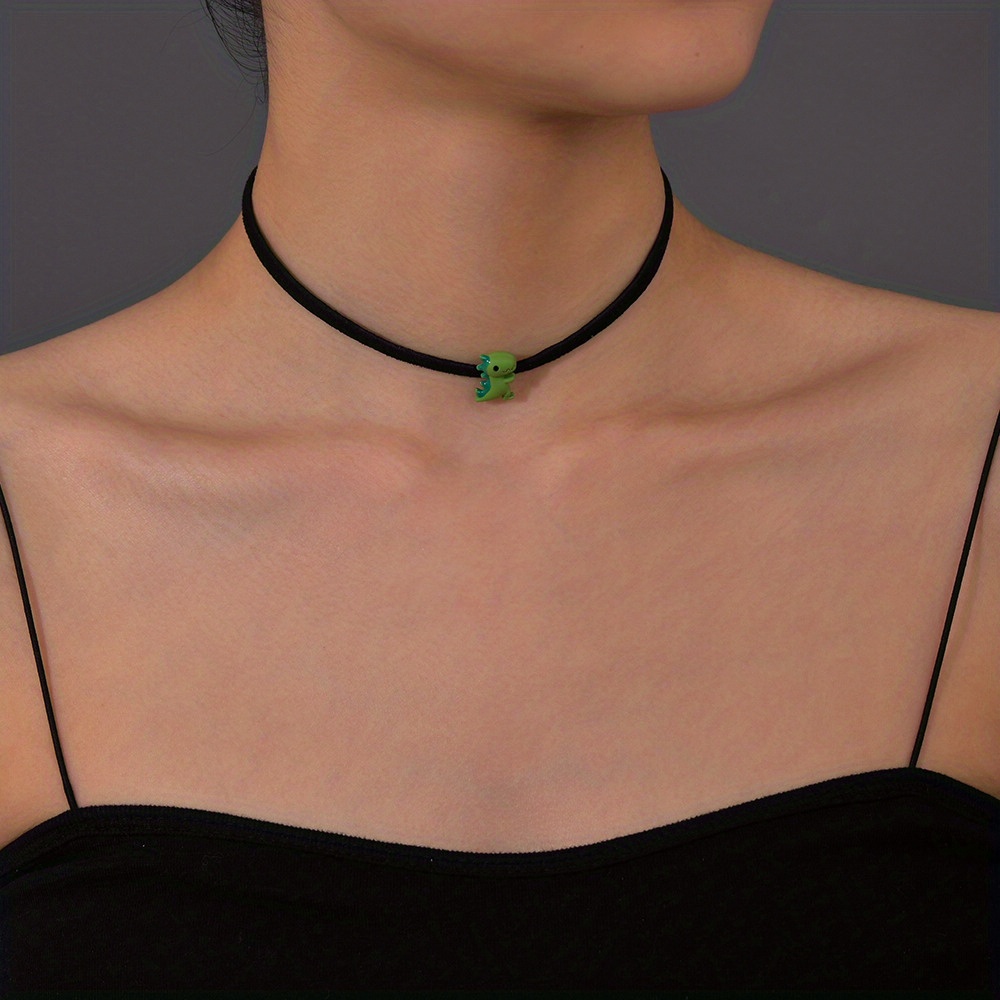 Geometric Ring & Flannel Necklace Choker Set