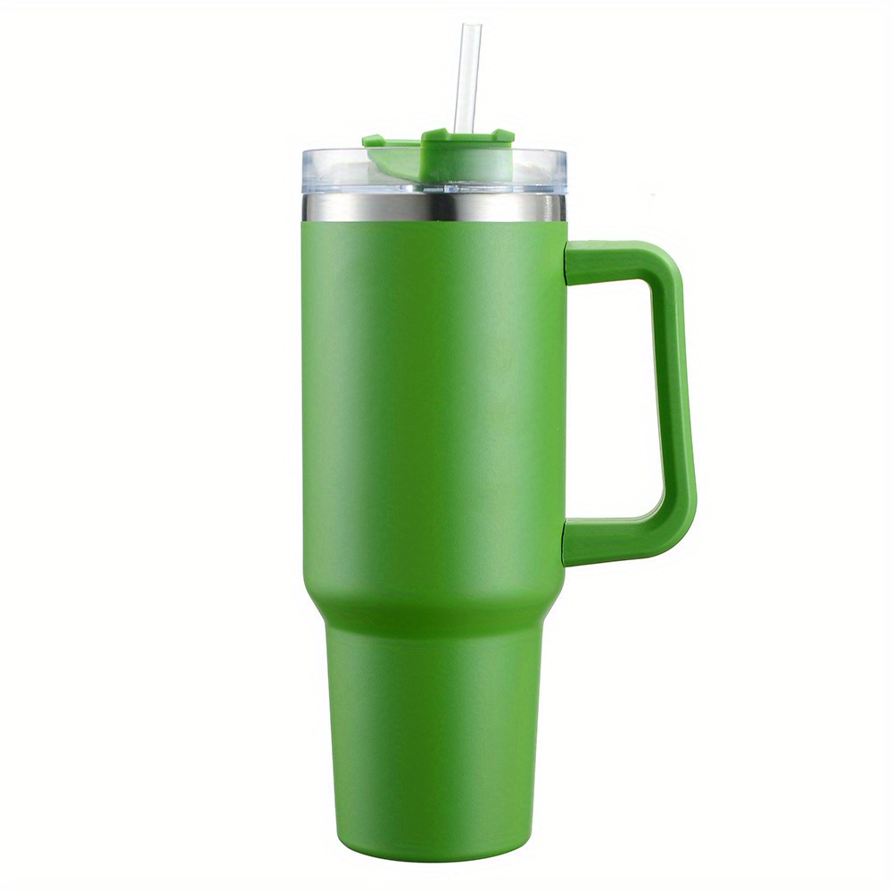 Insulated Tumbler With Handle Straw Lid Creative Laser Cat - Temu