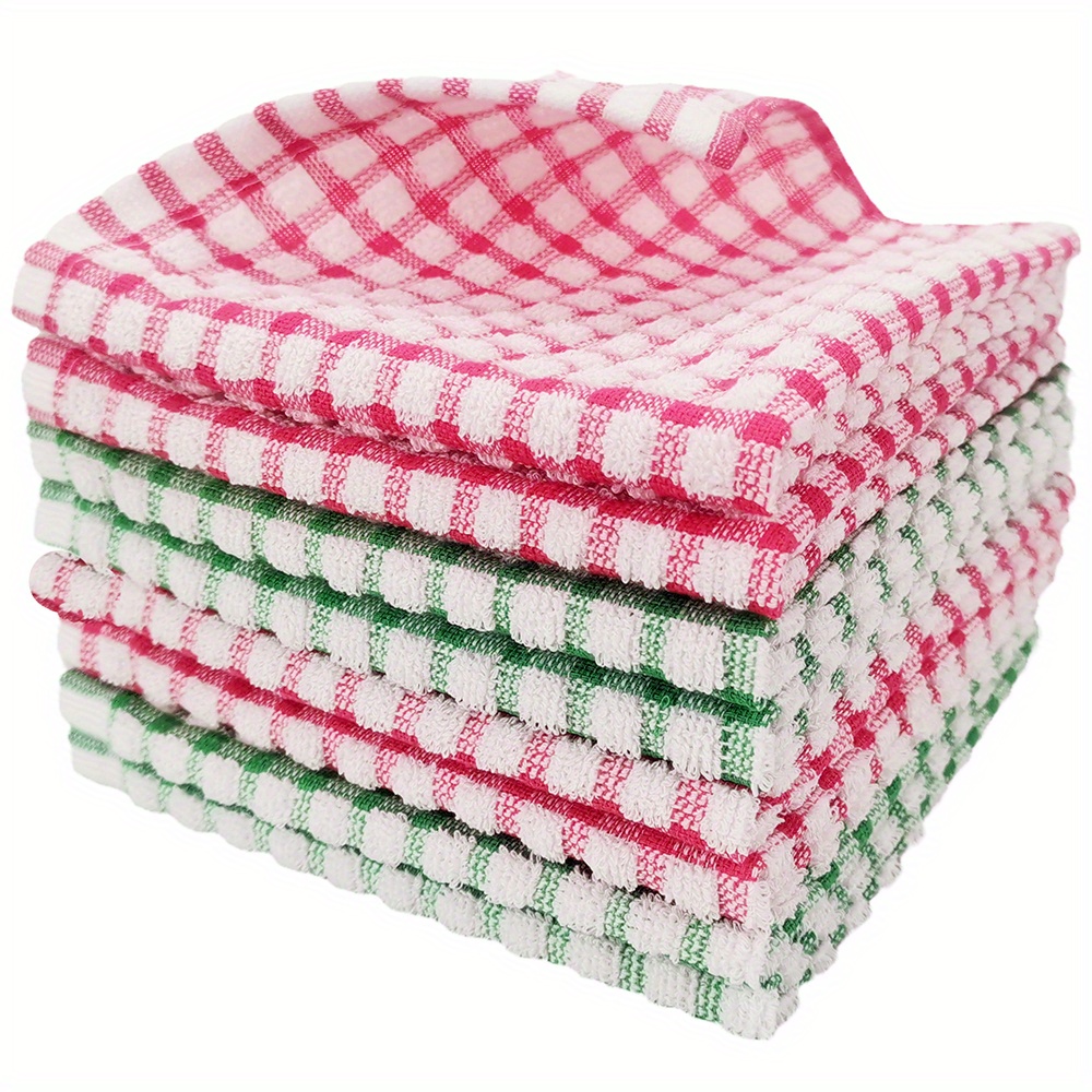 8pcs Scouring Pad Square Dish Cloths Lightweight Quick Drying Cleaning Rag