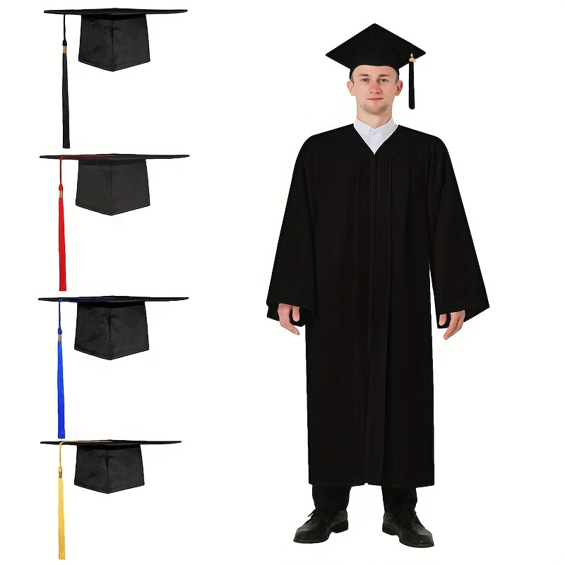 Black Graduation With Different Color Tassels Suitable Temu