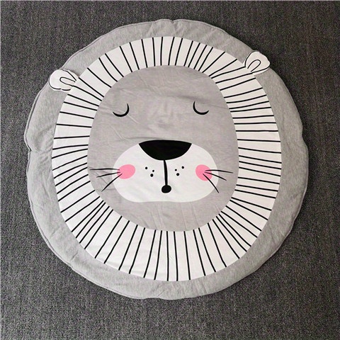 three dimensional animal round crawling mat baby crawling mat cotton thickened baby play mat childrens room decoration game house props removable liner with zipper vacuum packaging details 4