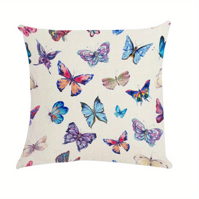 Pillow Covers, Butterfly Modern Sofa Throw Pillow Cover, Decorative Outdoor  Linen Fabric Pillow Case For Couch Bed Car,single-sided Printing, No Pillow  Insert - Temu