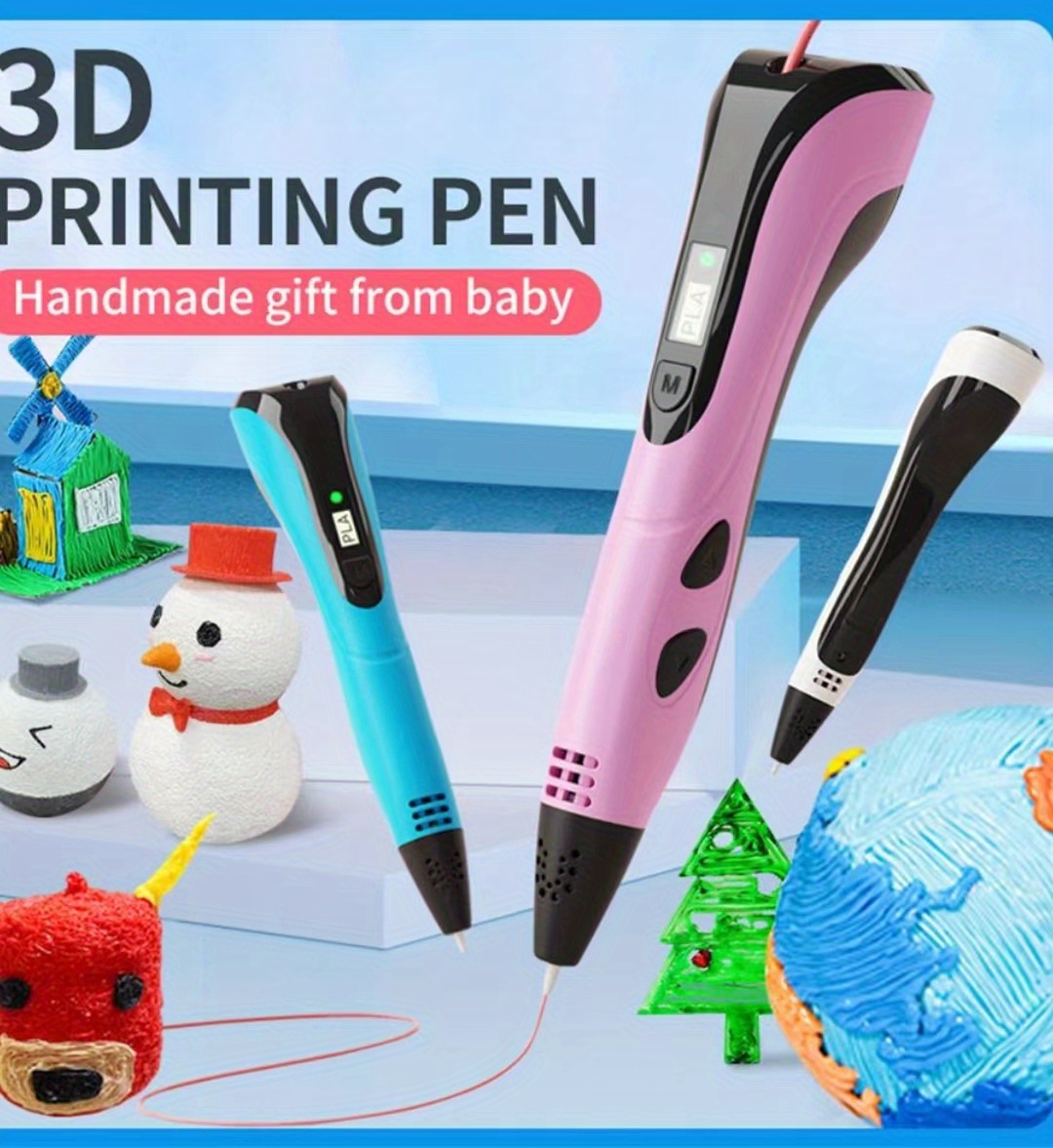Bolígrafo 3D para niños, impresión Diy, lápices LED, impresora, Gel de  dibujo, manualidades, juguetes para niños, bonito regalo novedoso, pintura  profesional - Abut® Sitio Oficial