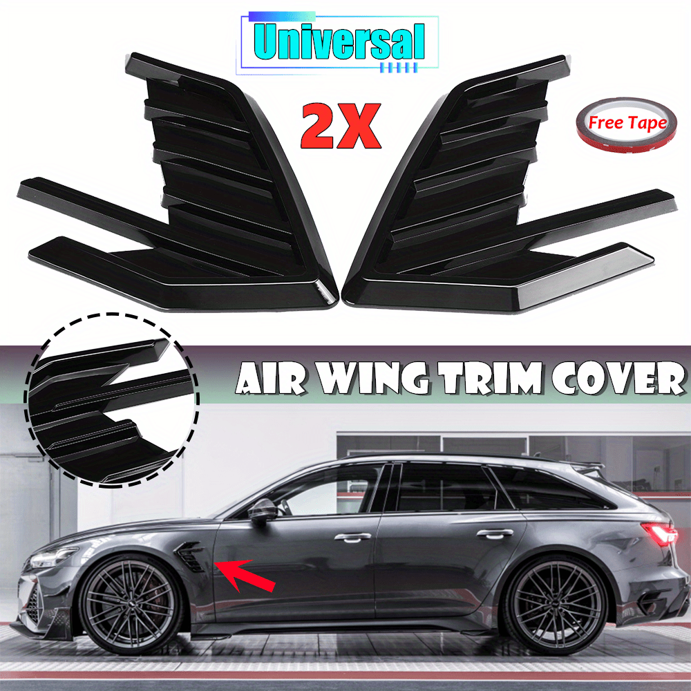 2 Stück Universal Car Air Flow Fender Hood Intake Vent Cover Trim