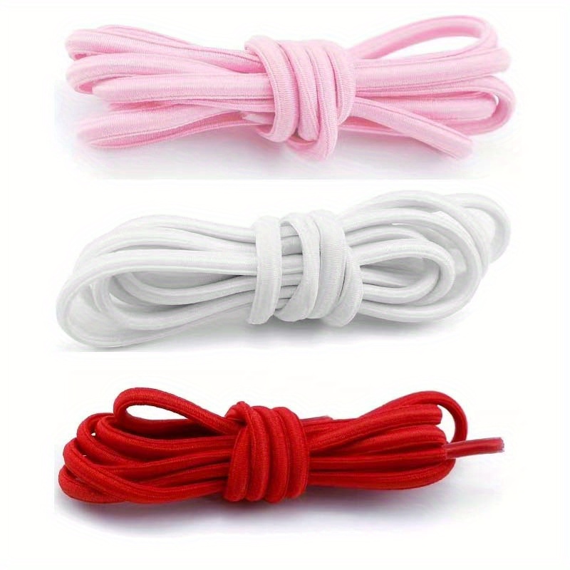 3 Pairs Elastic Shoe Laces Replacement for on Cloud Stretch Round