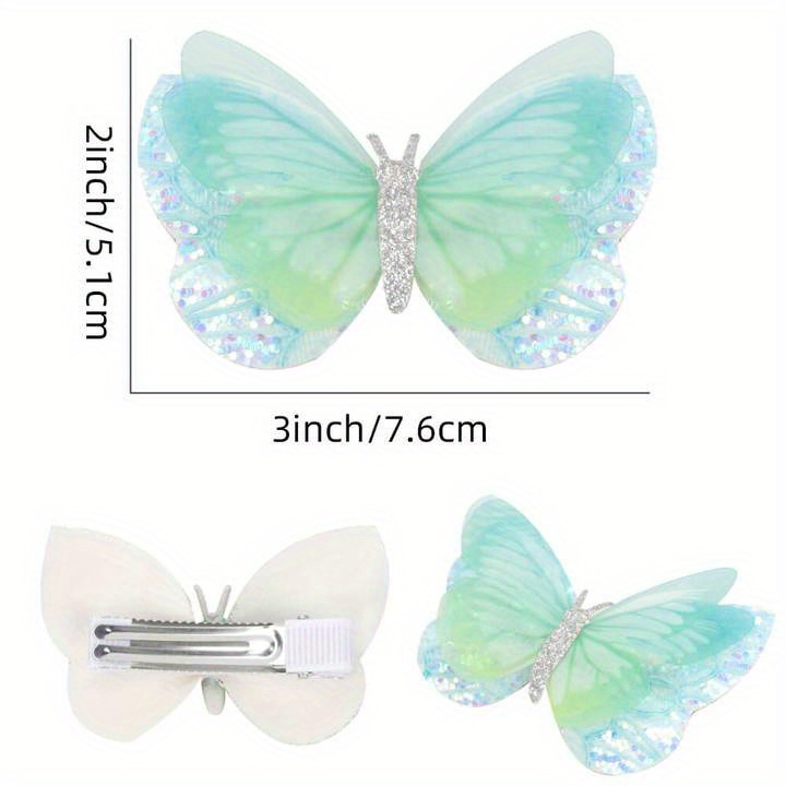 Bebé lazo pelo mini clips mariposa decoración horquillas color distribuido  ⭐