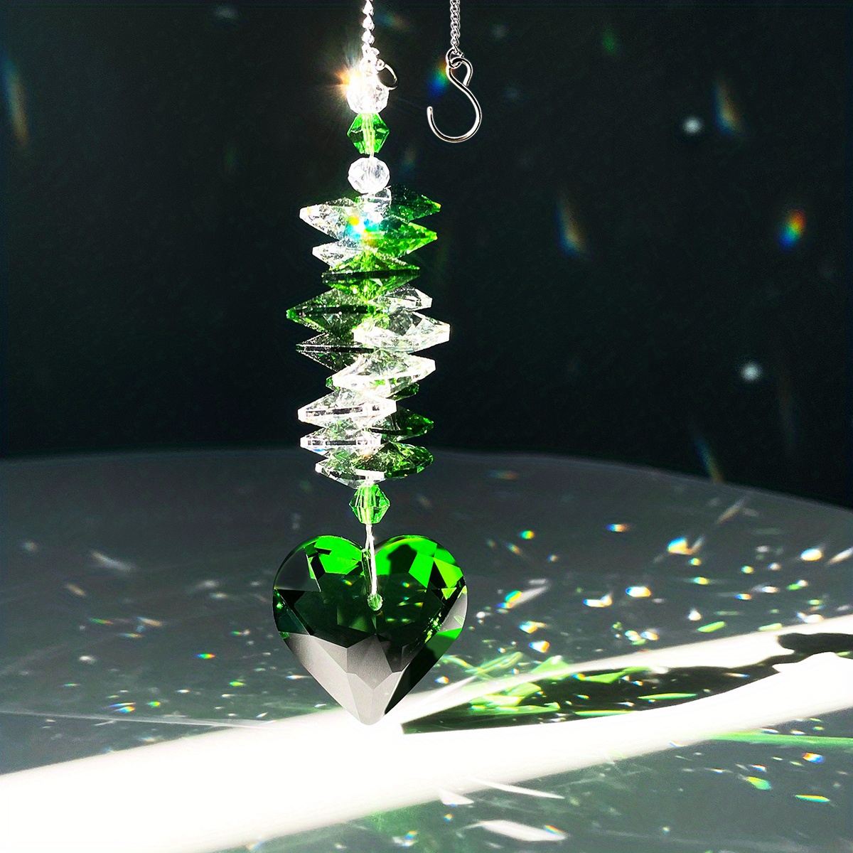 Pendentif Prisme Boule De Cristal En Forme De Cœur 1 Pièce - Temu