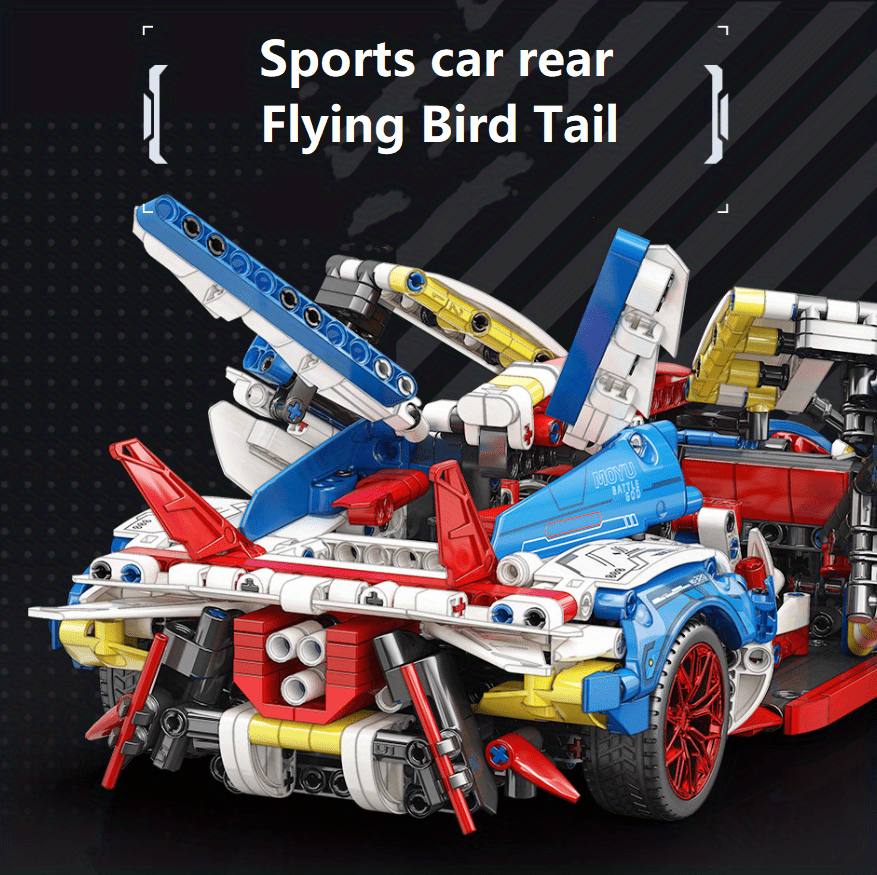 Classic Mecha Racing Car Assembled Building Blocks Model Technology