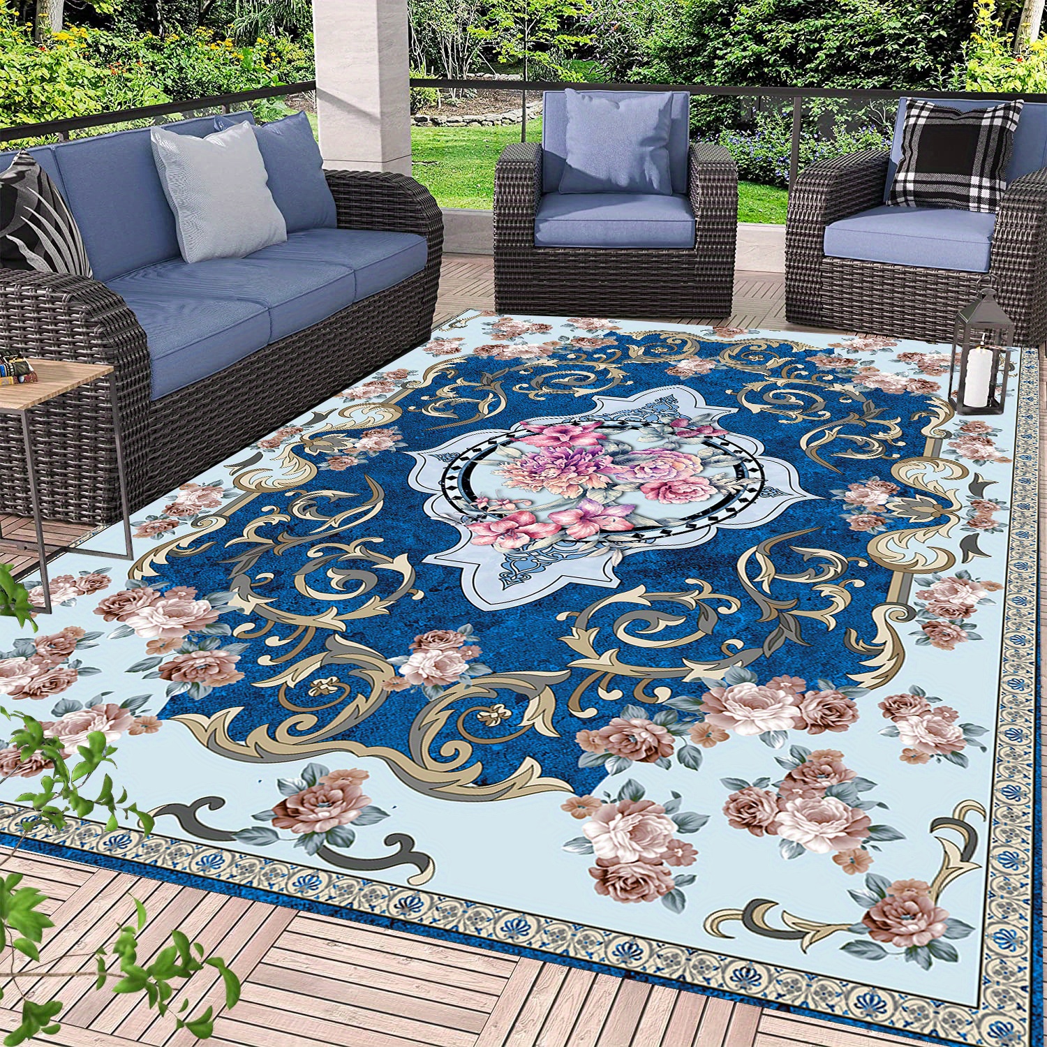 Large Outdoor Rug Mat, Outdoor Rugs For Patios Carpet Camping Rugs