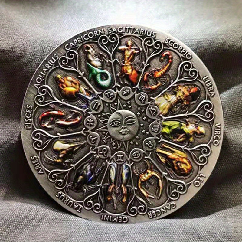 One Collectible Coin 12 Constellation Commemorative Coin Metal