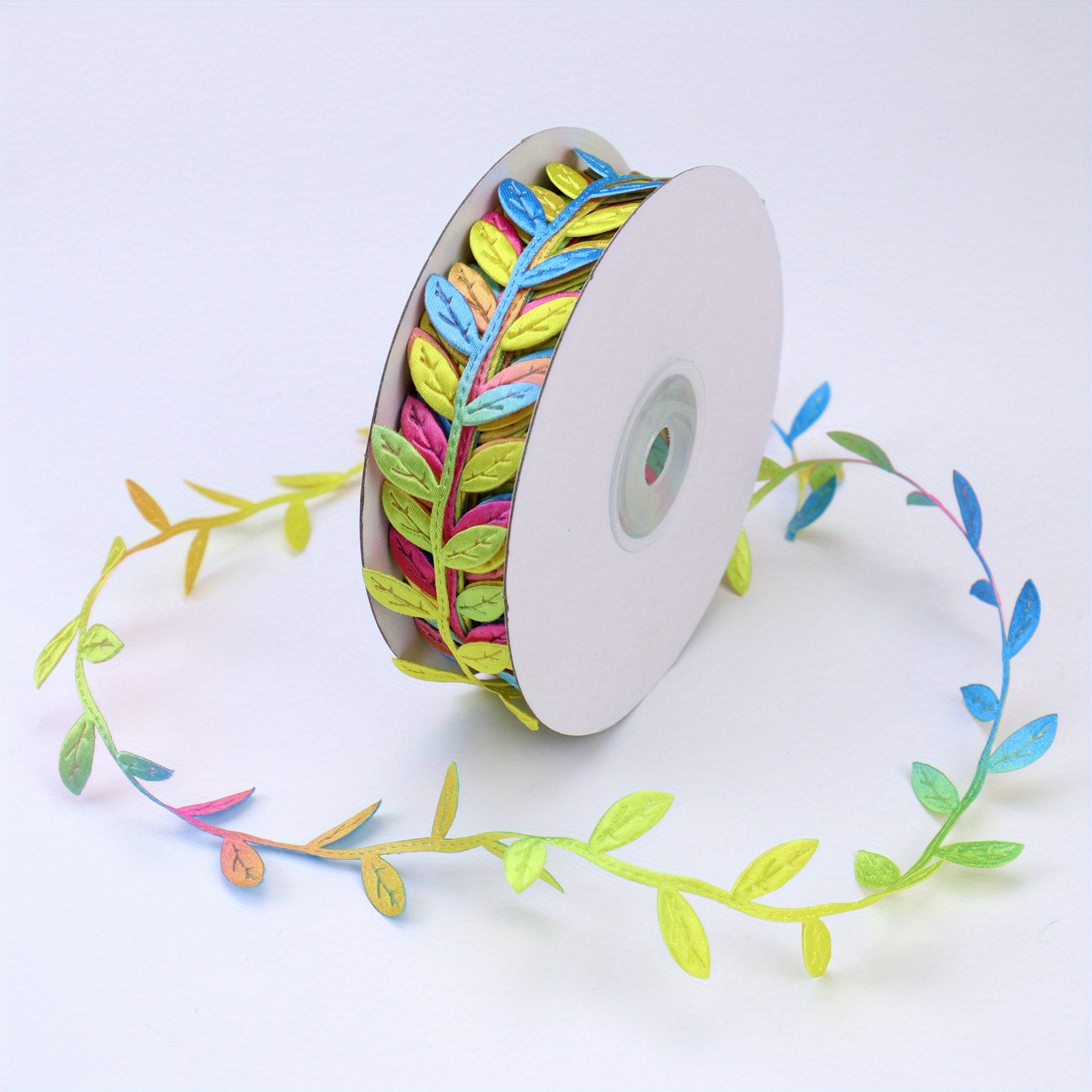 Mandala Crafts Rainbow Leaf Ribbon for Crafts - Leaf Trim Ribbon – Lea –  MudraCrafts
