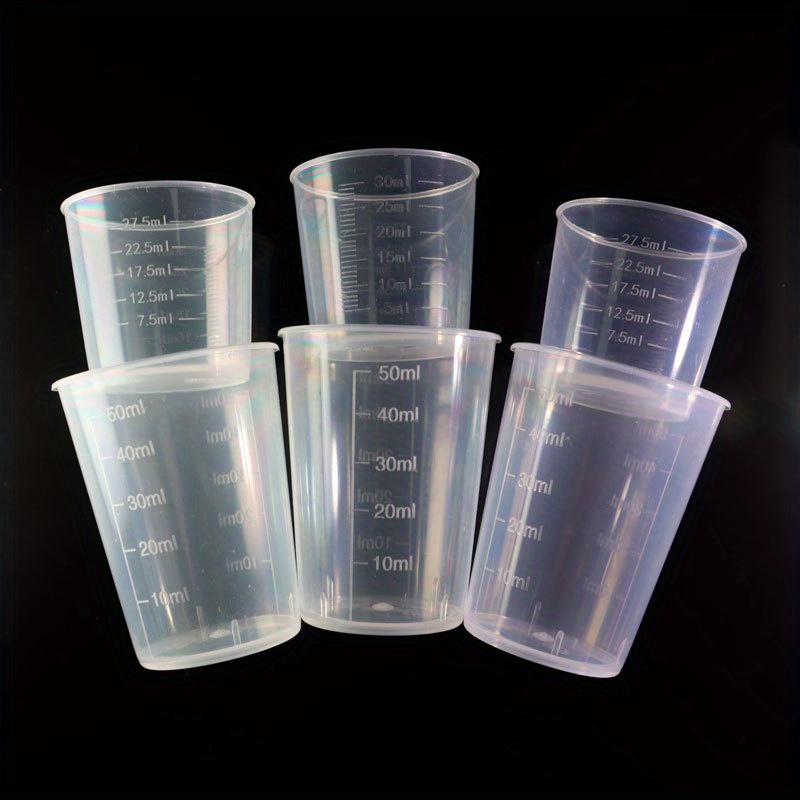 5oz (150ml) Graduated Plastic Measuring Cups 100 Cups 25 Mixing Sticks —  TCP Global