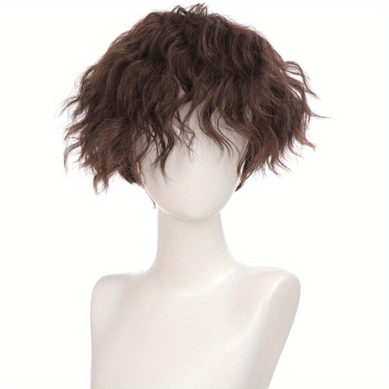 Unisex Anime Wig Black Grey Short Full Hair Wigs Cosplay Party Heat  Resistant US