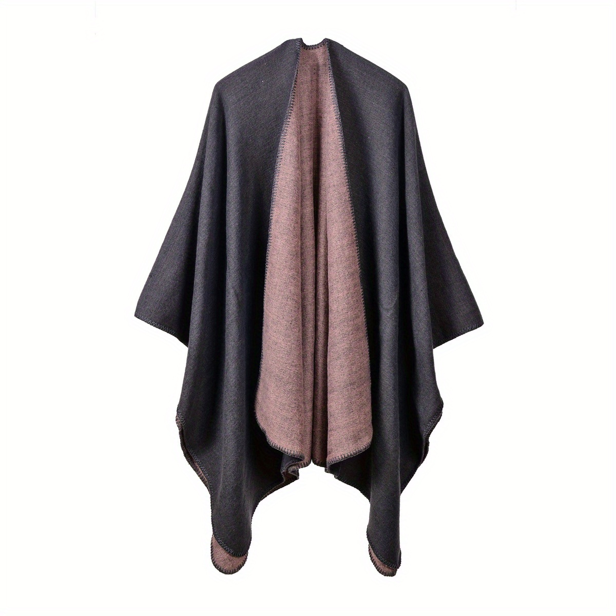 Solid Color Large Shawl Classic Imitation Cashmere Warm Cape Scarf