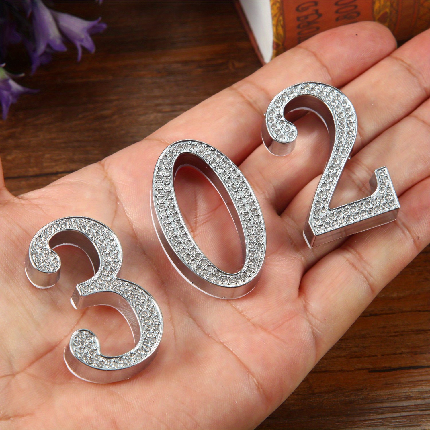 Self adhesive Metal 3d House Number Fashion Doorplate Number Temu
