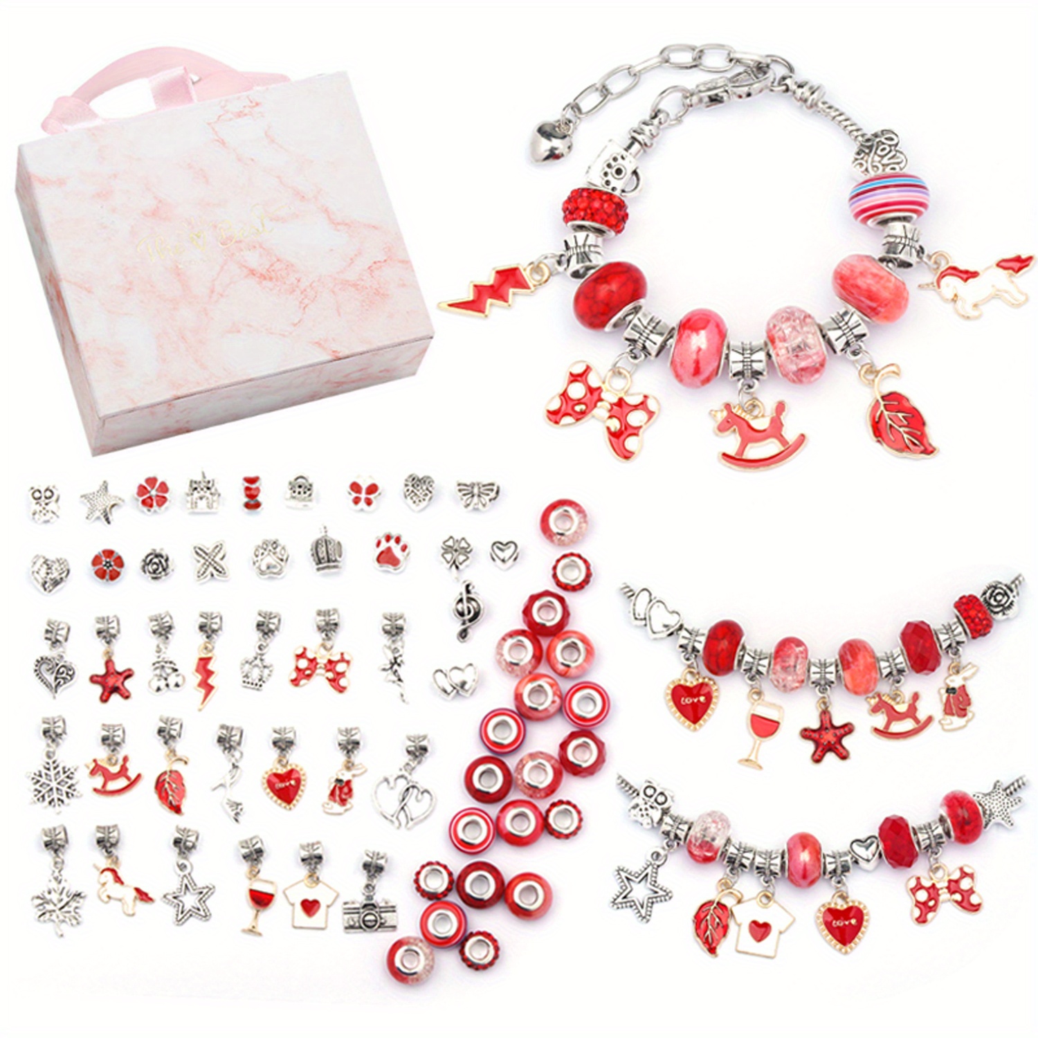 Girl Charm Bracelet Making Kit Jewelry Making Kit Jewelry - Temu