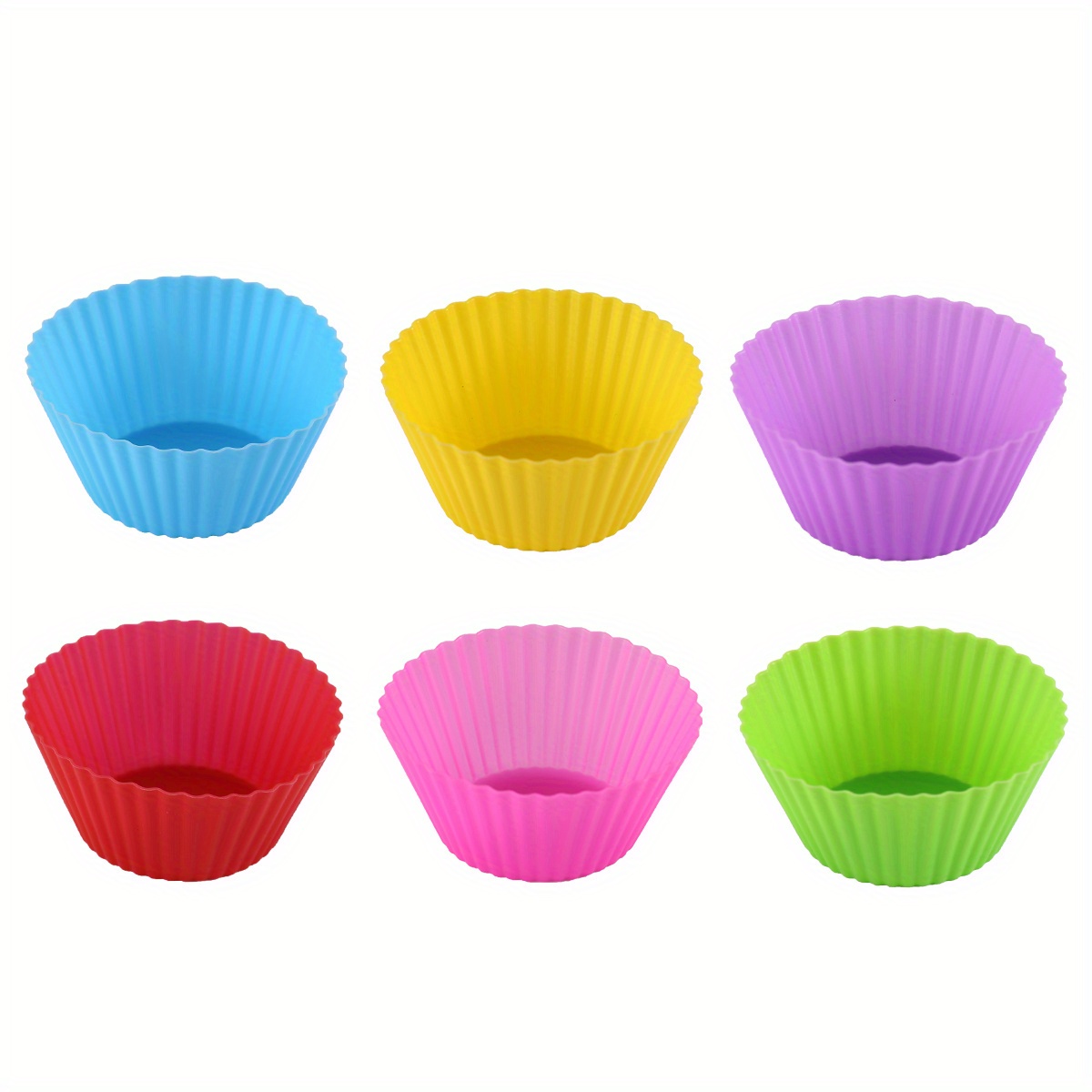 GoXteam Silicone Cupcake Liners Reusable Baking Cups Nonstick Easy