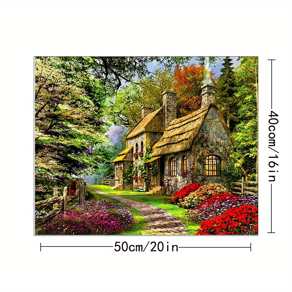 House In The Woods Landscape Diy Digital Oil Painting Kit - Temu United  Arab Emirates