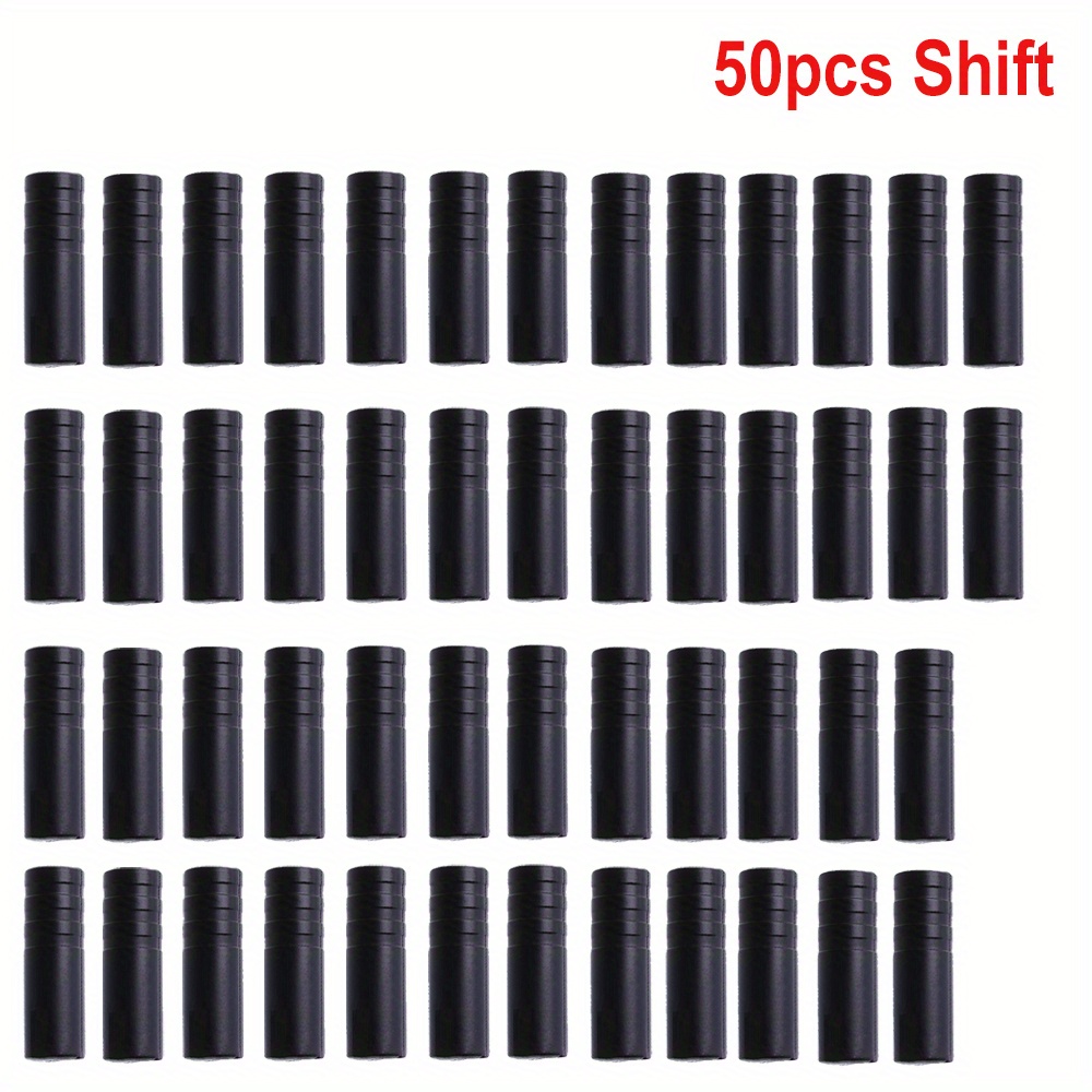 50pcs Durable Bike Cable End Crimps - 4mm And 5mm Sizes For Road And Mountain Bikes - Brake And Shift Cables - Prevent And Improve Performance
