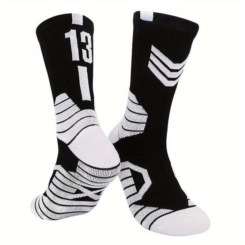 Professional Breathable Non slip Striped Basketball Socks Temu