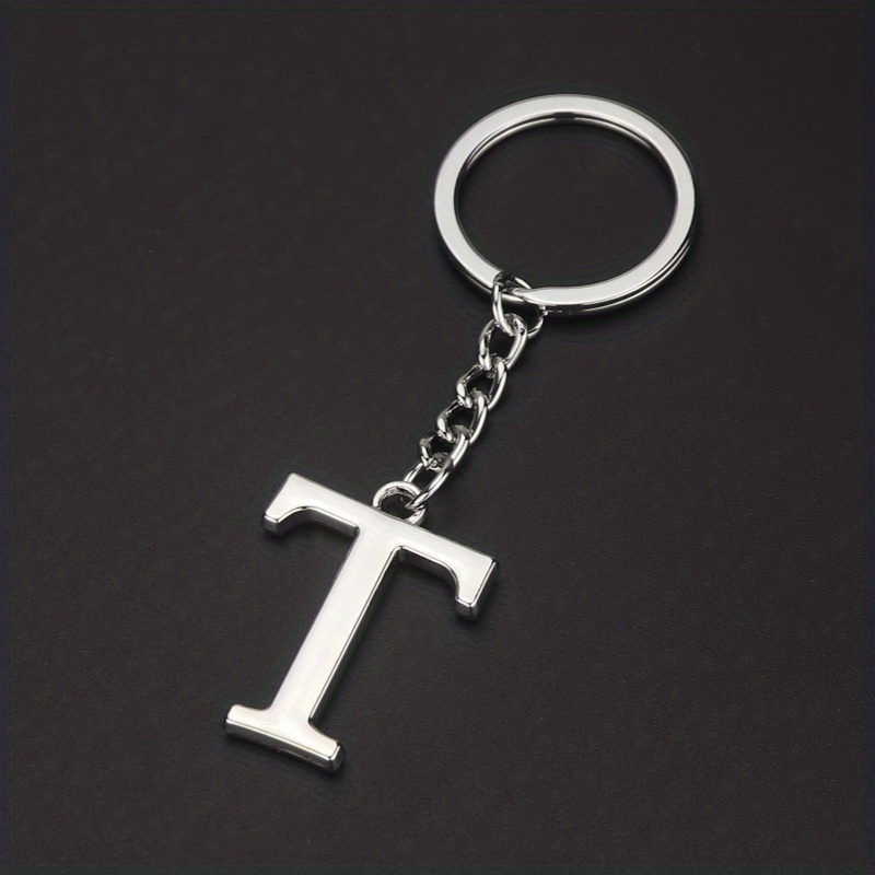 New Diy A-z Letters Key Chain Charm 26 Letters Keychain Men Keychain Couple  Gift Jewelry Car Key Ring - Temu