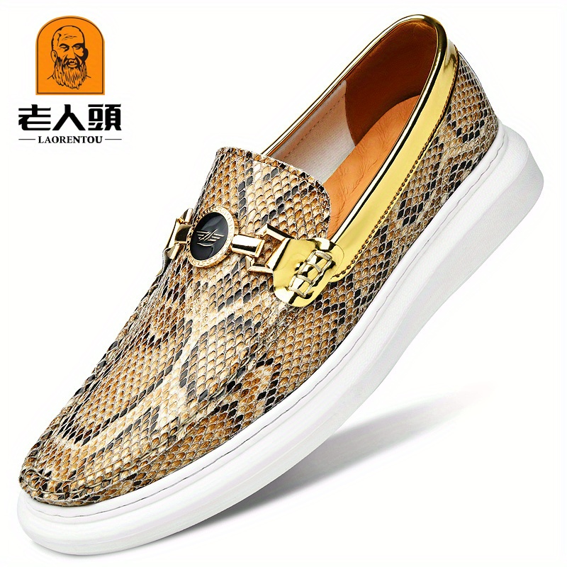 Mens snake hot sale print shoes